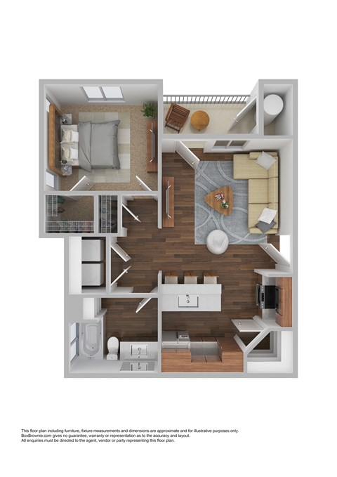 1 Bed Floorplan at The Atlas in Idaho Falls, ID